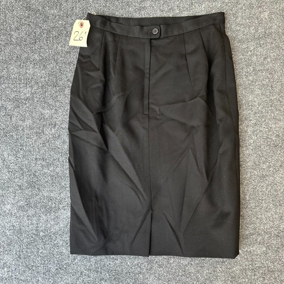 Dresses & Skirts - Womens Straight & Pencil Skirt 6 Black Pleated Vented Front Formal Office Career